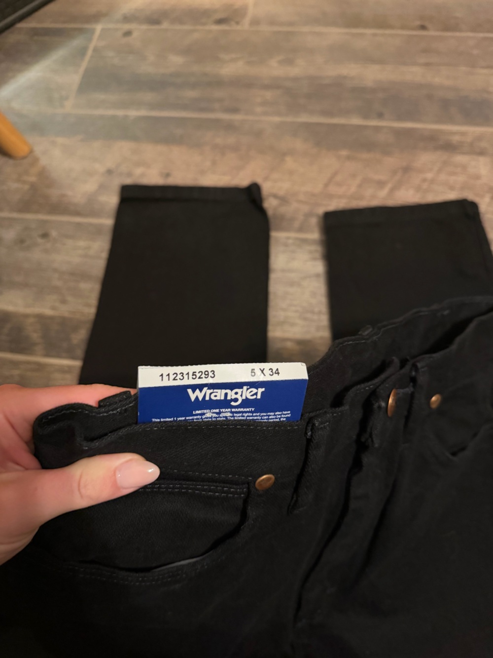 Wrangler Women’s Straight Leg Jeans — Black - Picture 6 of 6